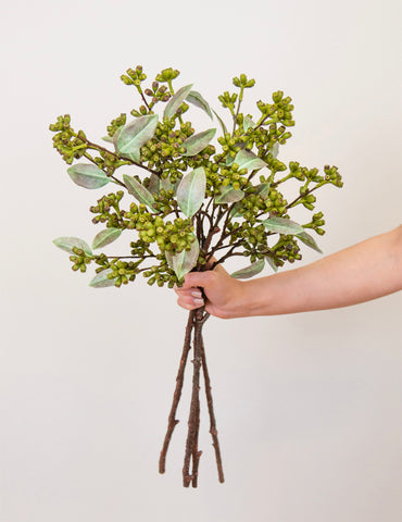 Artificial Greenery stems Eucalyptus Pods