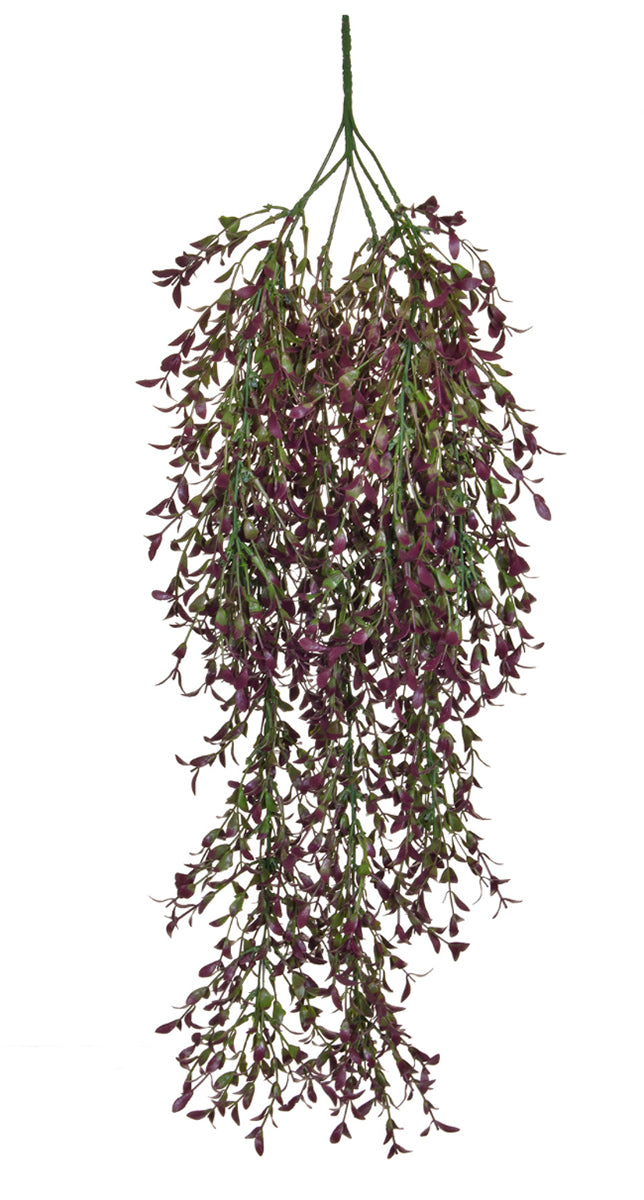 Burgundy and Green Trailing artificial Plant, fire retardant, UV resistant