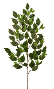 Artificial Green Ficus Leaf Foliage 95cm Branch for commercial interiors. Foliage to make artificial tree ceiling feature.