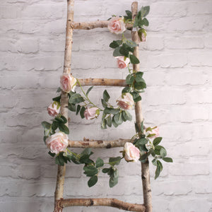 Light Pink Artificial Rose Garland, ideal for Wedding decor and event styling