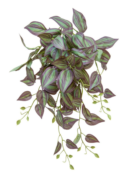 Artificial Fire retardant purple leaf trailing Tradescantia plant