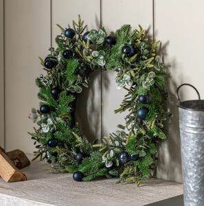 Blue Christmas Wreath 56cm